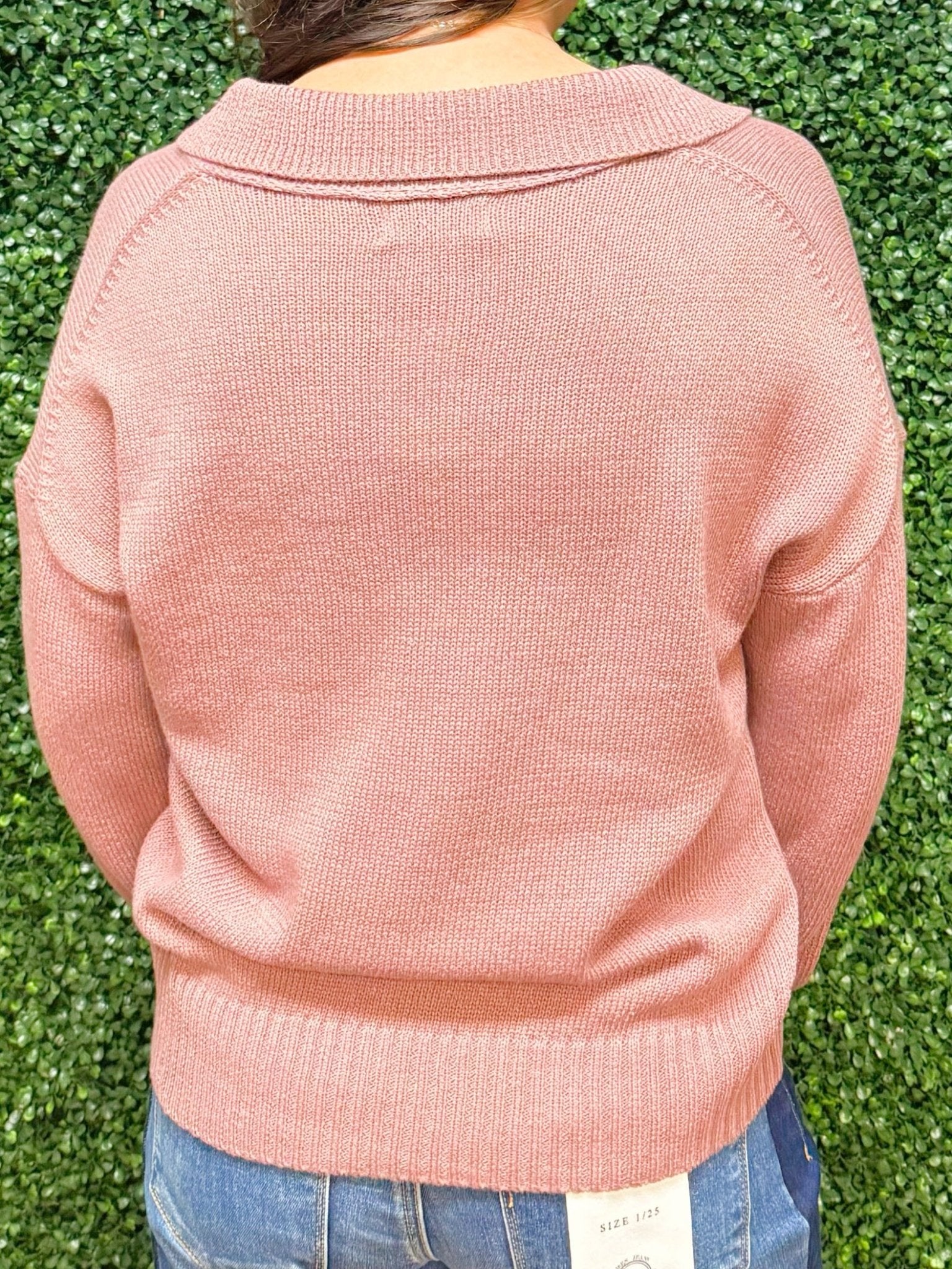 Rosewood Henley Knit Sweater - Jessi Jayne Boutique