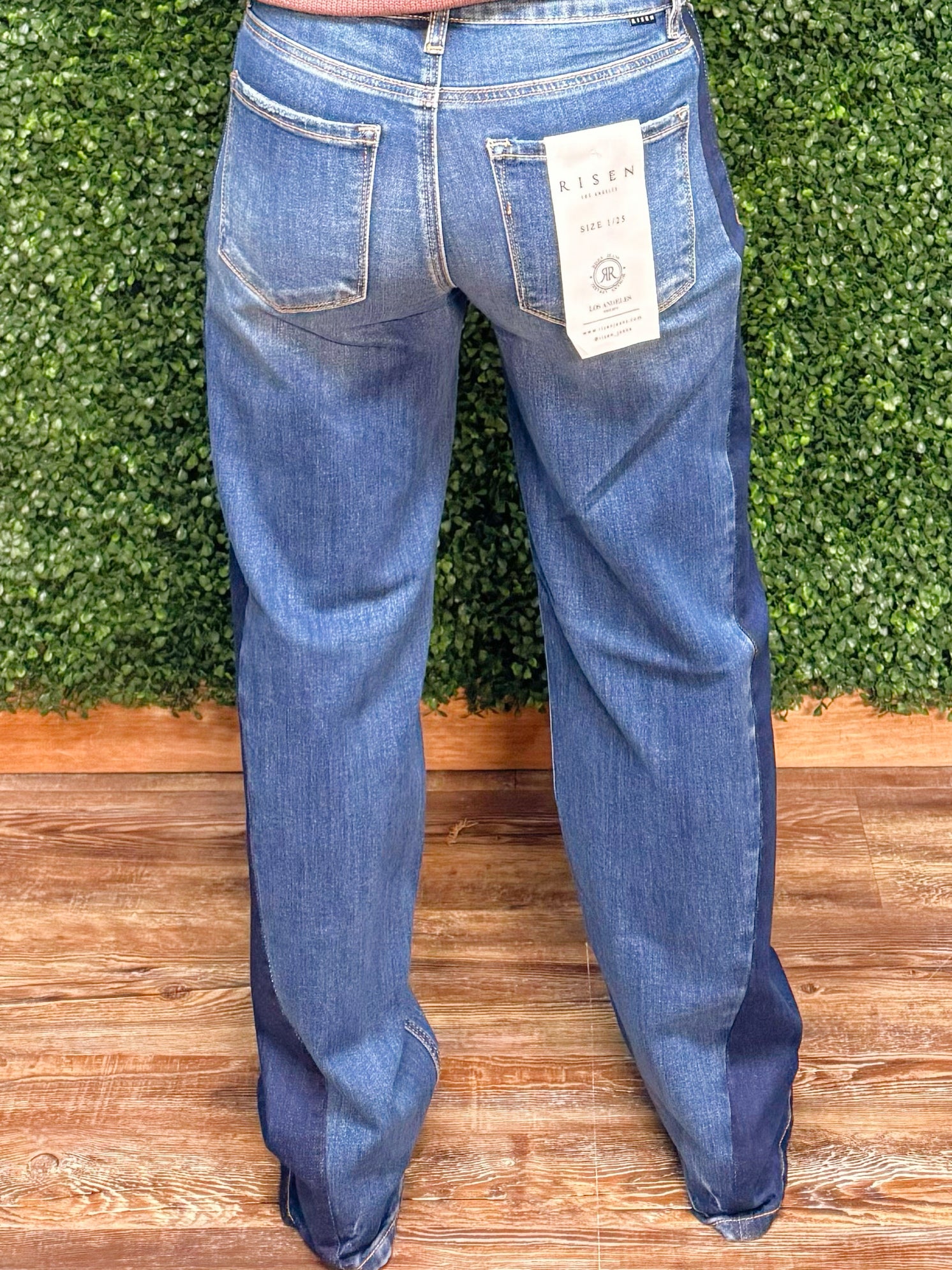 Risen Medium Combo Wide Leg Jeans - Jessi Jayne Boutique