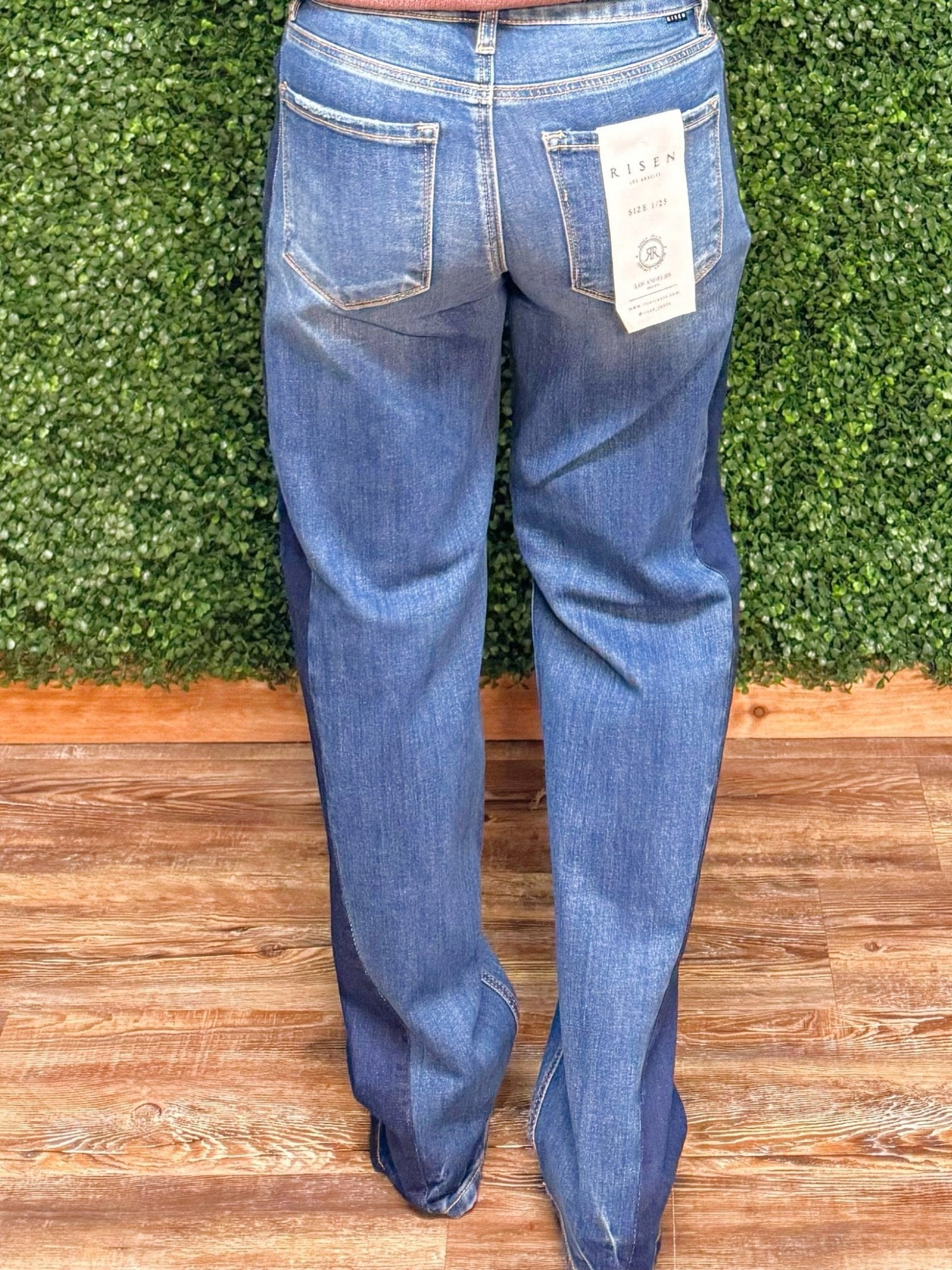 Risen Medium Combo Wide Leg Jeans - Jessi Jayne Boutique