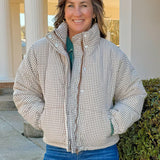 Cabin Check Gingham Puffer Jacket - Jessi Jayne Boutique