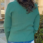 Evergreen Stitch Collared Sweater Top - Jessi Jayne Boutique