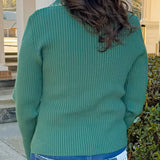 Evergreen Stitch Collared Sweater Top - Jessi Jayne Boutique