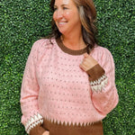 Sweet Geometry Knit Sweater - Jessi Jayne Boutique