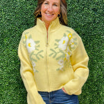 Soft Bloom Zip Up Cardigan Sweater - Jessi Jayne Boutique