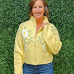 Soft Bloom Zip Up Cardigan Sweater - Jessi Jayne Boutique