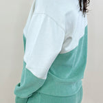 Pistachio Asymmetrical Corduroy Pullover Sweatshirt - Jessi Jayne Boutique