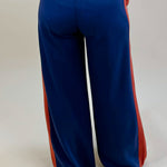 Navy Scuba Side Stripe Wide - Leg Pants - Jessi Jayne Boutique