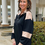 Sleek Colorblock Half - Zip Top - Jessi Jayne Boutique