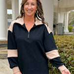 Sleek Colorblock Half - Zip Top - Jessi Jayne Boutique