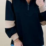 Sleek Colorblock Half - Zip Top - Jessi Jayne Boutique