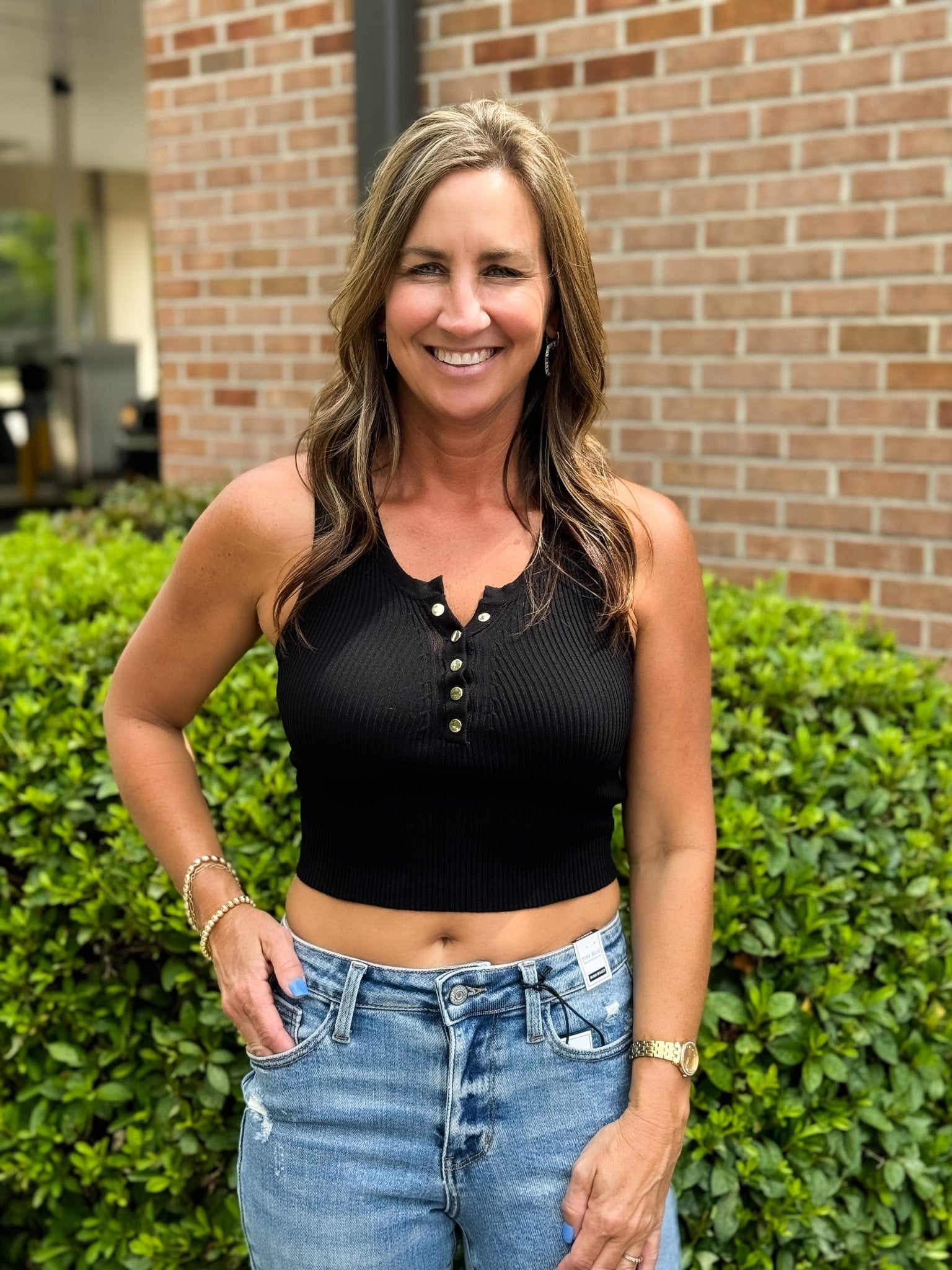 On My Mind Black Snap Button Sweater Knit Cop Top - Jessi Jayne Boutique