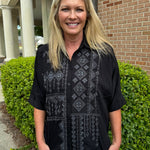 Raven In The Night Black Embellished Detail Blouse - Jessi Jayne Boutique
