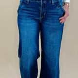 Risen Harbor Button Pocket Wide Leg Jean - Jessi Jayne Boutique