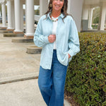 Risen Claire Balloon Sleeve Denim Top - Jessi Jayne Boutique