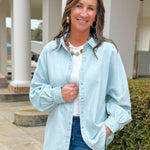 Risen Claire Balloon Sleeve Denim Top - Jessi Jayne Boutique