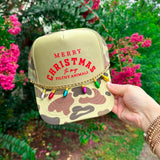 Merry Christmas To My Filthy Animals Two Tone Camo Trucker - Jessi Jayne Boutique