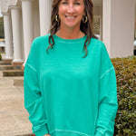 Washed Ease Terry Pullover - Jessi Jayne Boutique