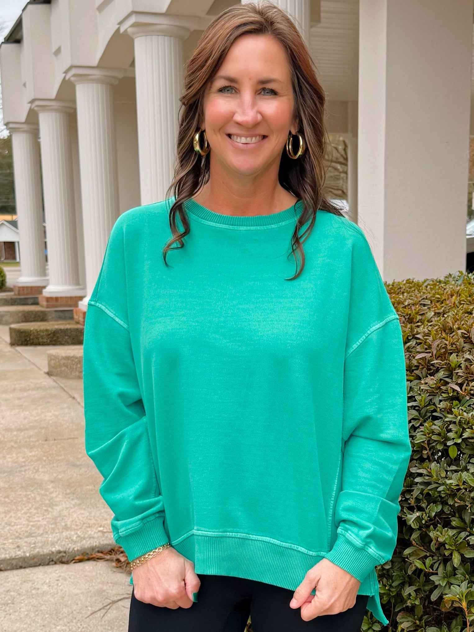 Washed Ease Terry Pullover - Jessi Jayne Boutique