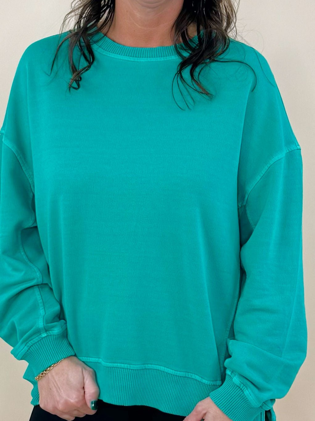 Washed Ease Terry Pullover - Jessi Jayne Boutique