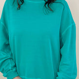 Washed Ease Terry Pullover - Jessi Jayne Boutique