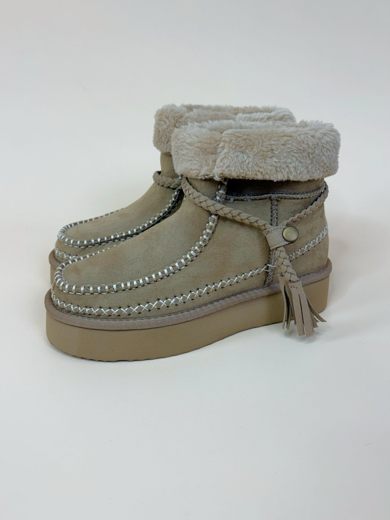 Shu Shop Winona Taupe Boots - Jessi Jayne Boutique