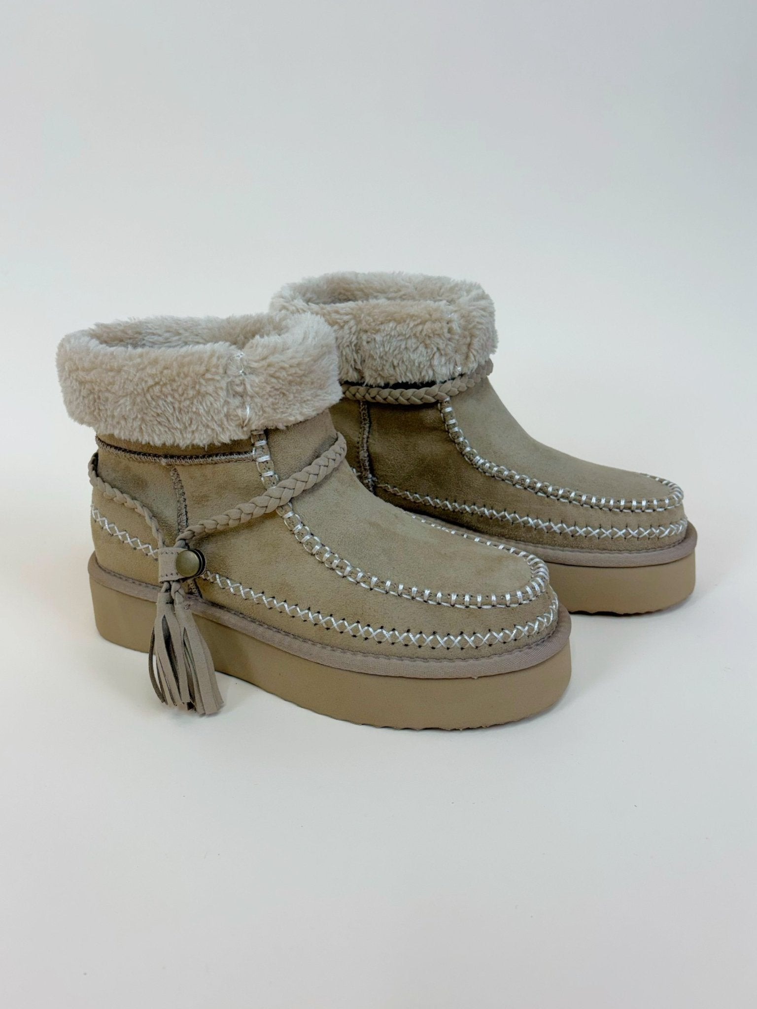 Shu Shop Winona Taupe Boots - Jessi Jayne Boutique