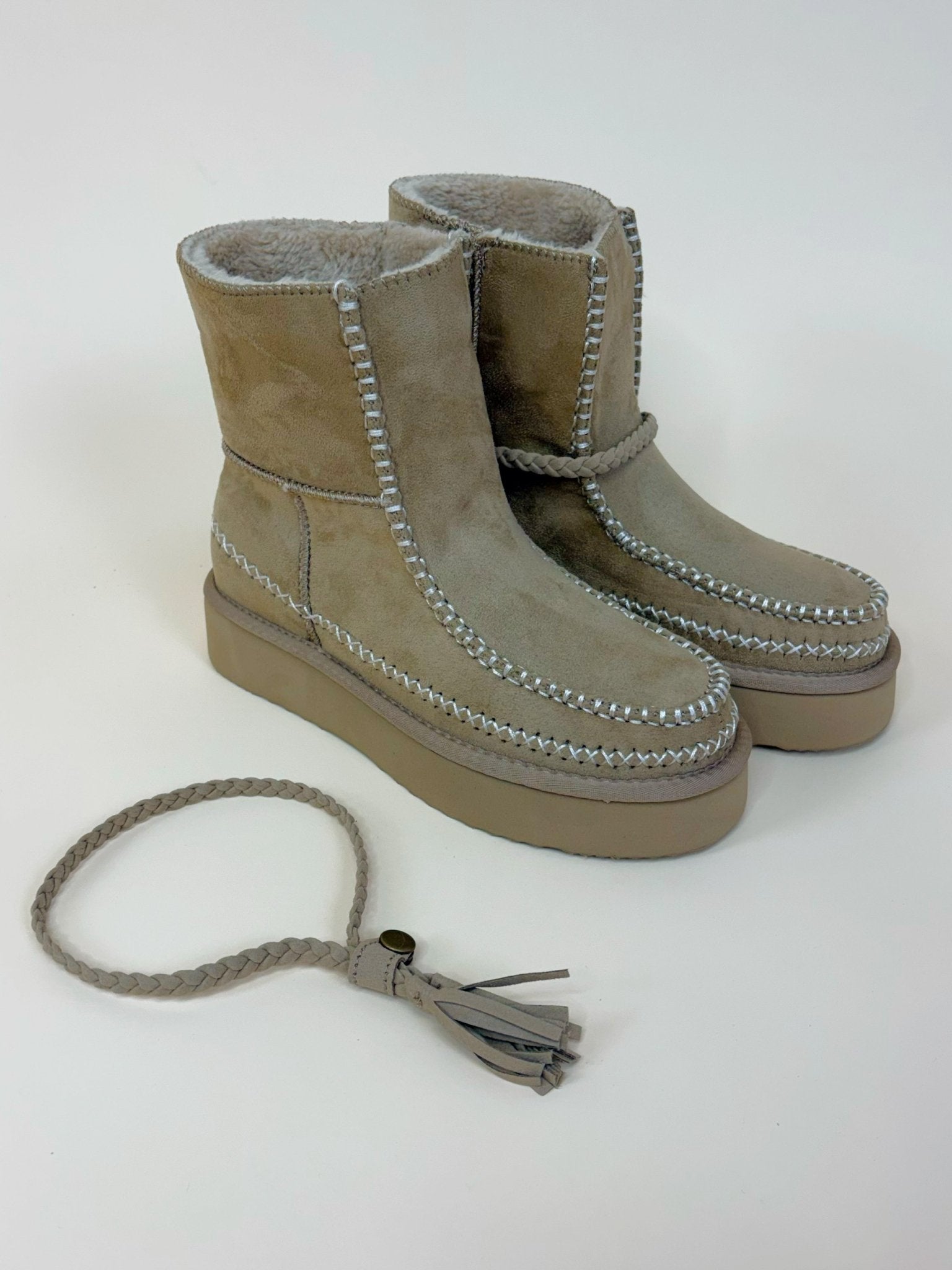 Shu Shop Winona Taupe Boots - Jessi Jayne Boutique