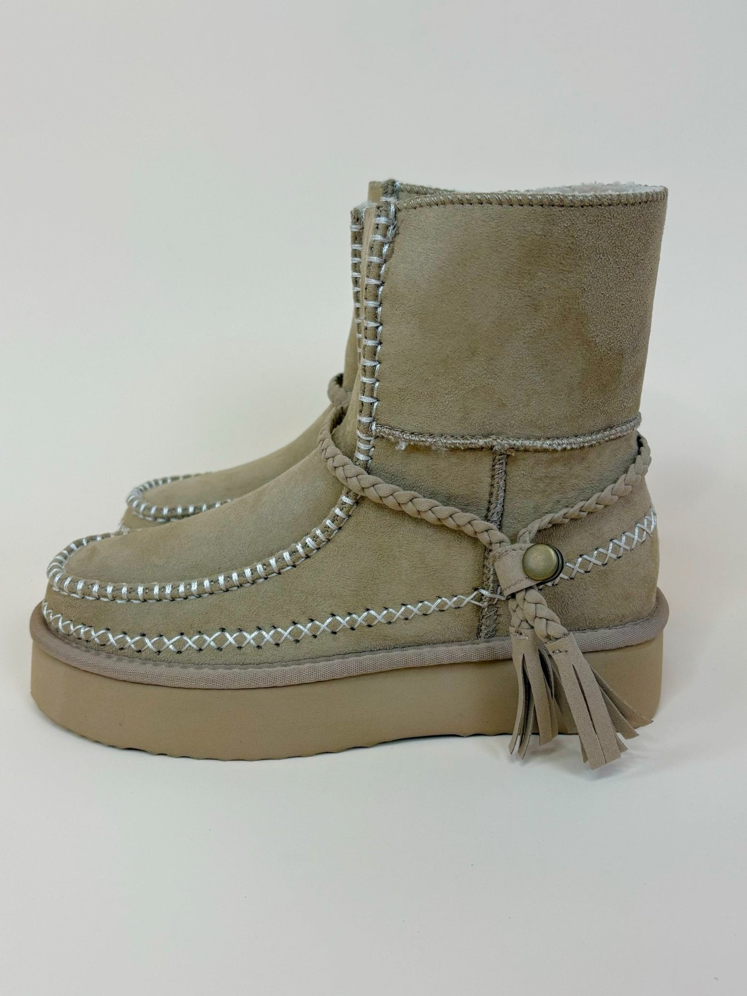 Shu Shop Winona Taupe Boots - Jessi Jayne Boutique