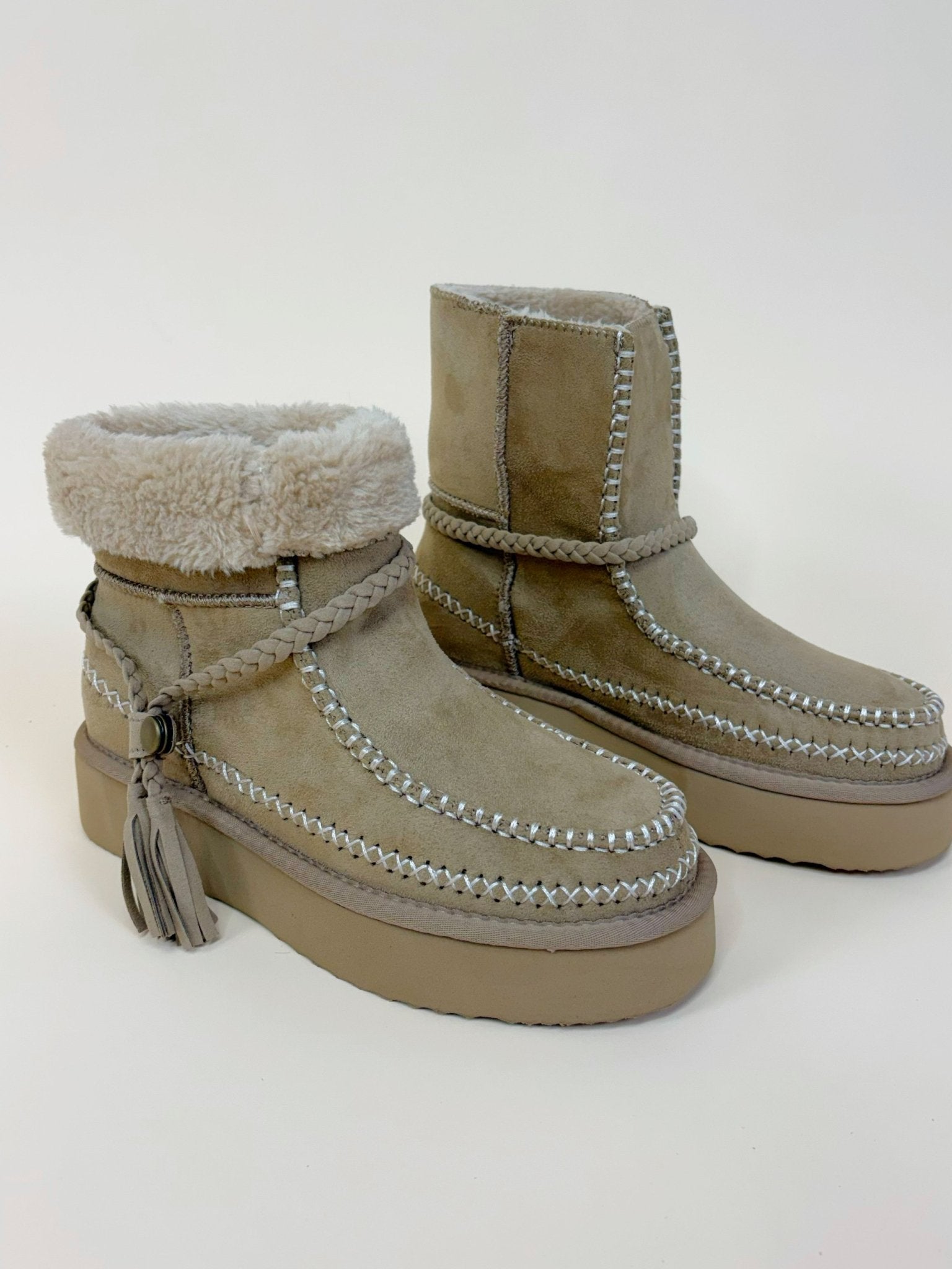 Shu Shop Winona Taupe Boots - Jessi Jayne Boutique