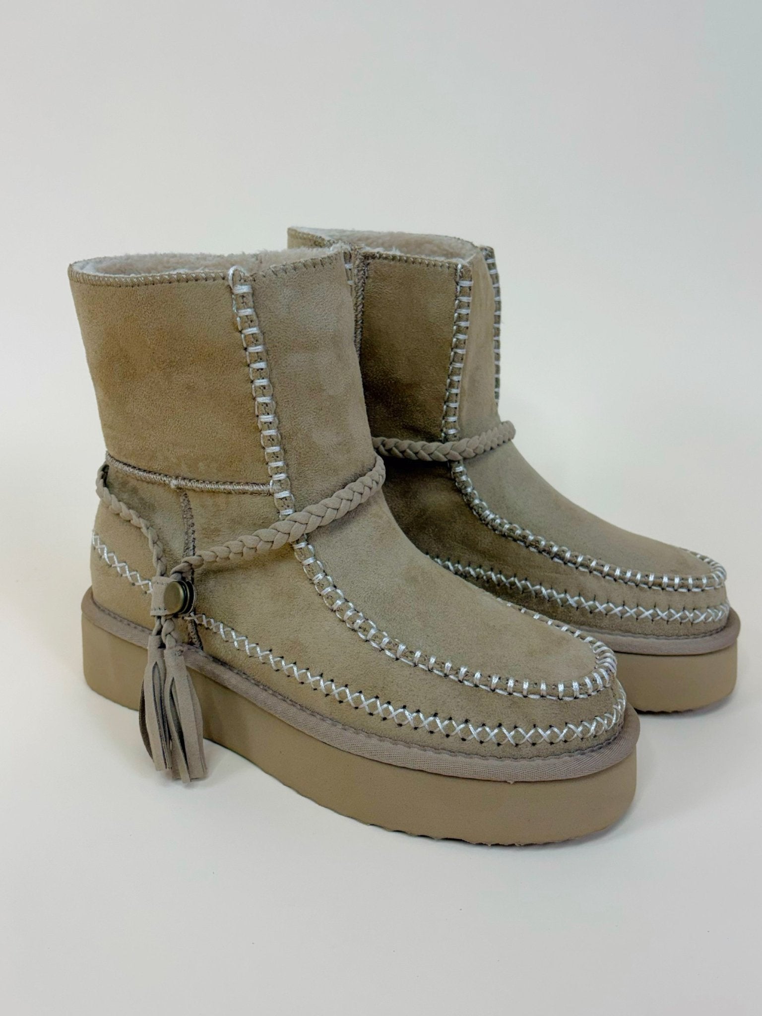 Shu Shop Winona Taupe Boots - Jessi Jayne Boutique