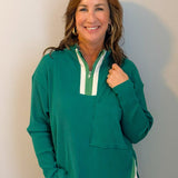 Sport Mode Ribbed Zip Pullover Top - Jessi Jayne Boutique