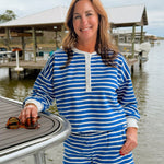 Easy Stripes Sweatshirt and Short Set - Jessi Jayne Boutique