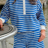 Easy Stripes Sweatshirt and Short Set - Jessi Jayne Boutique
