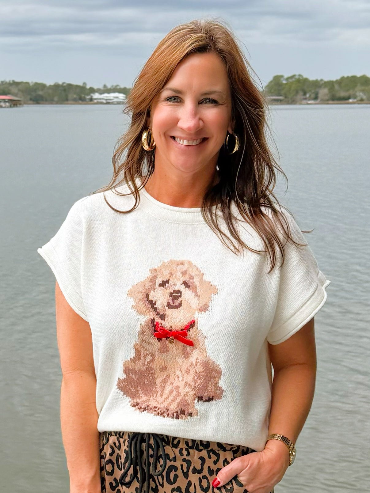 Cozy Companion Puppy Sweater Top - Jessi Jayne Boutique
