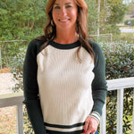 Sporty Chic Colorblock Knit Top - Jessi Jayne Boutique