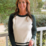 Sporty Chic Colorblock Knit Top - Jessi Jayne Boutique