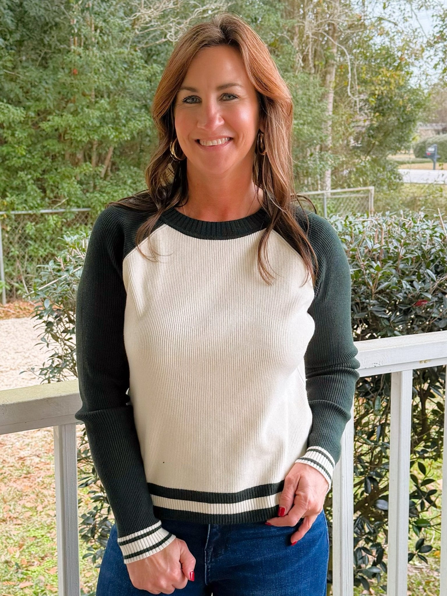 Sporty Chic Colorblock Knit Top - Jessi Jayne Boutique