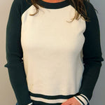 Sporty Chic Colorblock Knit Top - Jessi Jayne Boutique