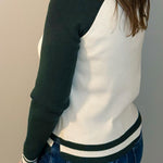 Sporty Chic Colorblock Knit Top - Jessi Jayne Boutique