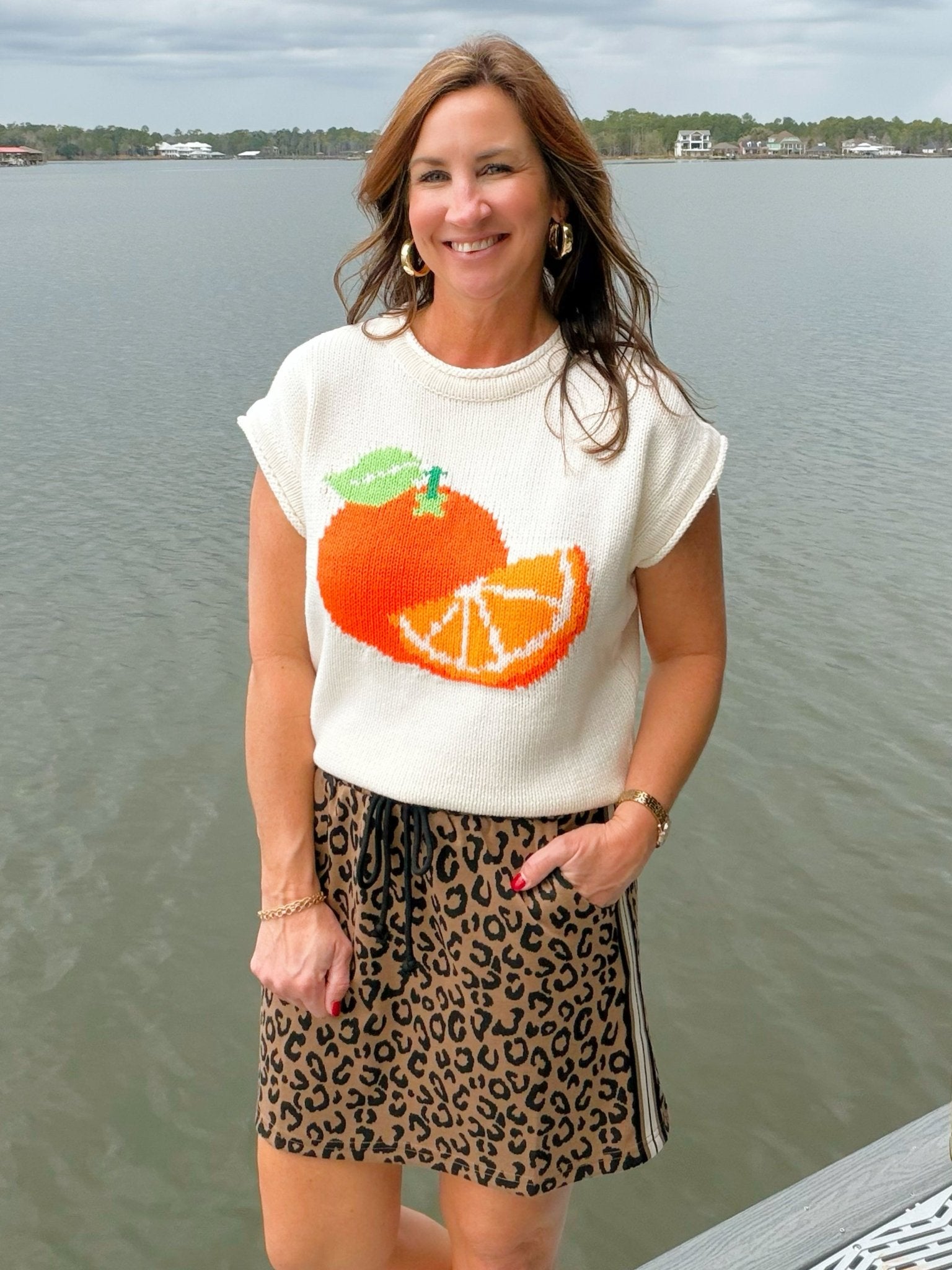 Fresh Squeezed Orange Sweater Top - Jessi Jayne Boutique