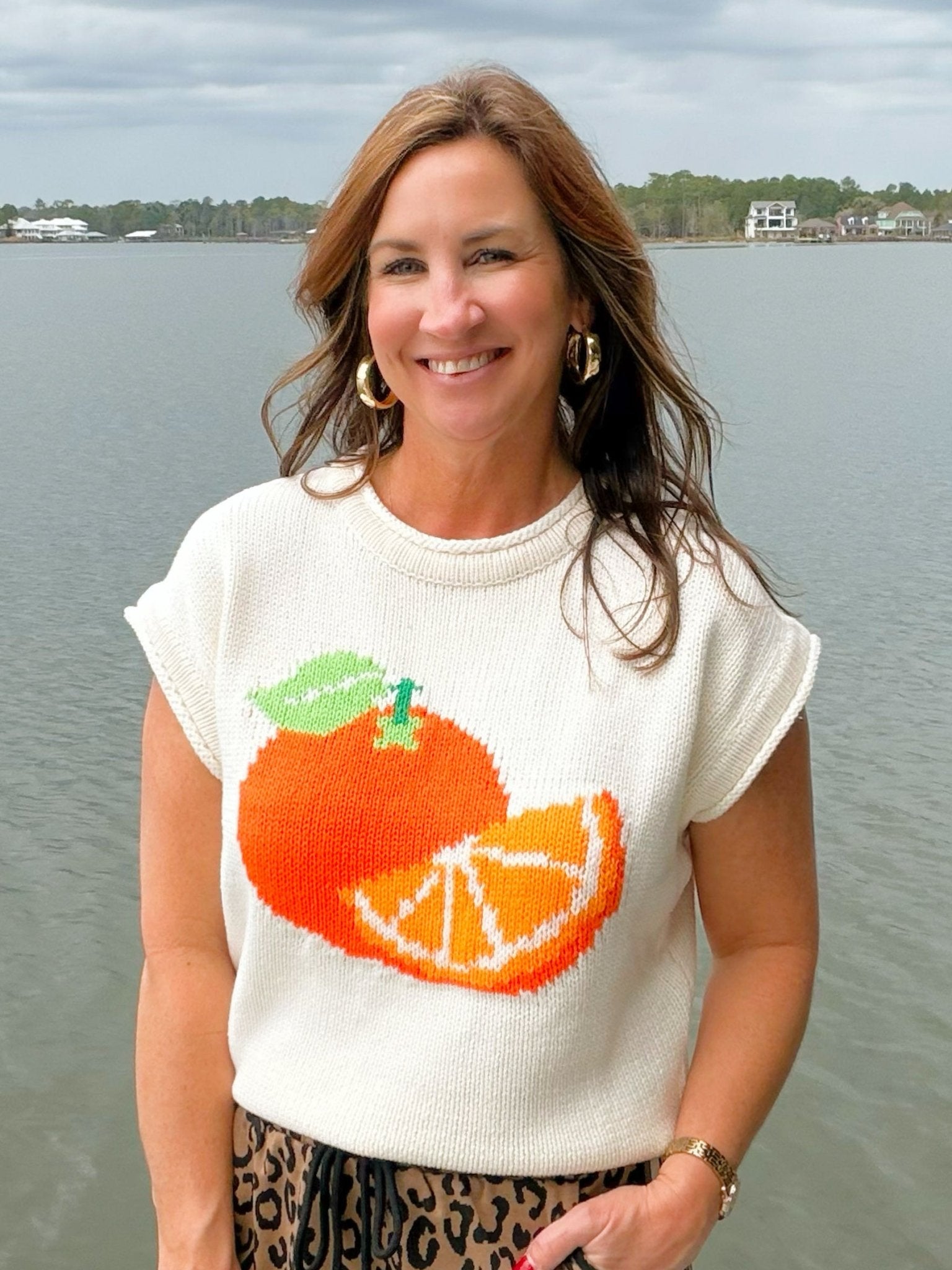 Fresh Squeezed Orange Sweater Top - Jessi Jayne Boutique