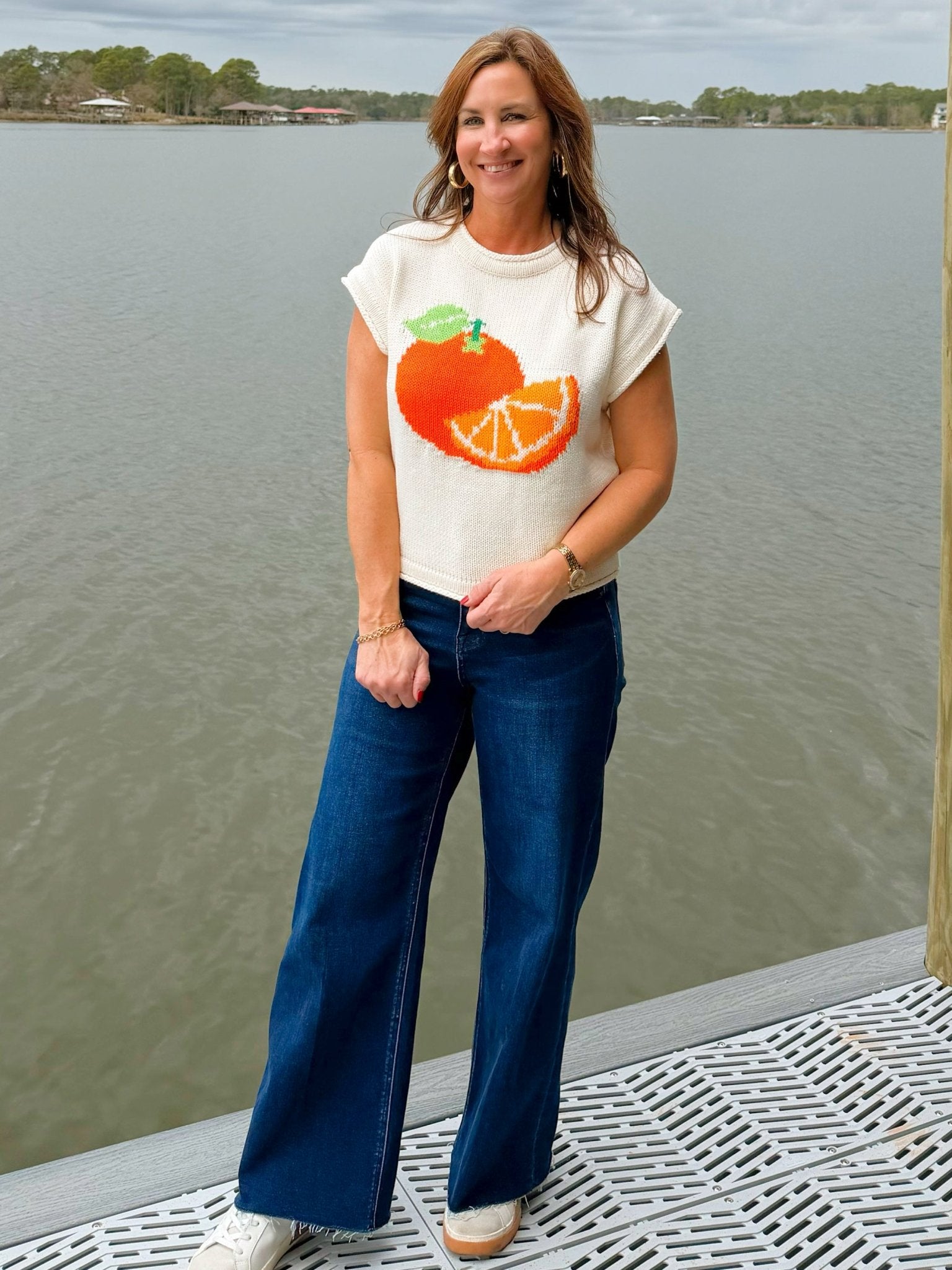 Fresh Squeezed Orange Sweater Top - Jessi Jayne Boutique