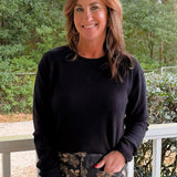 Cozy Intent Waffle Long Sleeve Top - Jessi Jayne Boutique