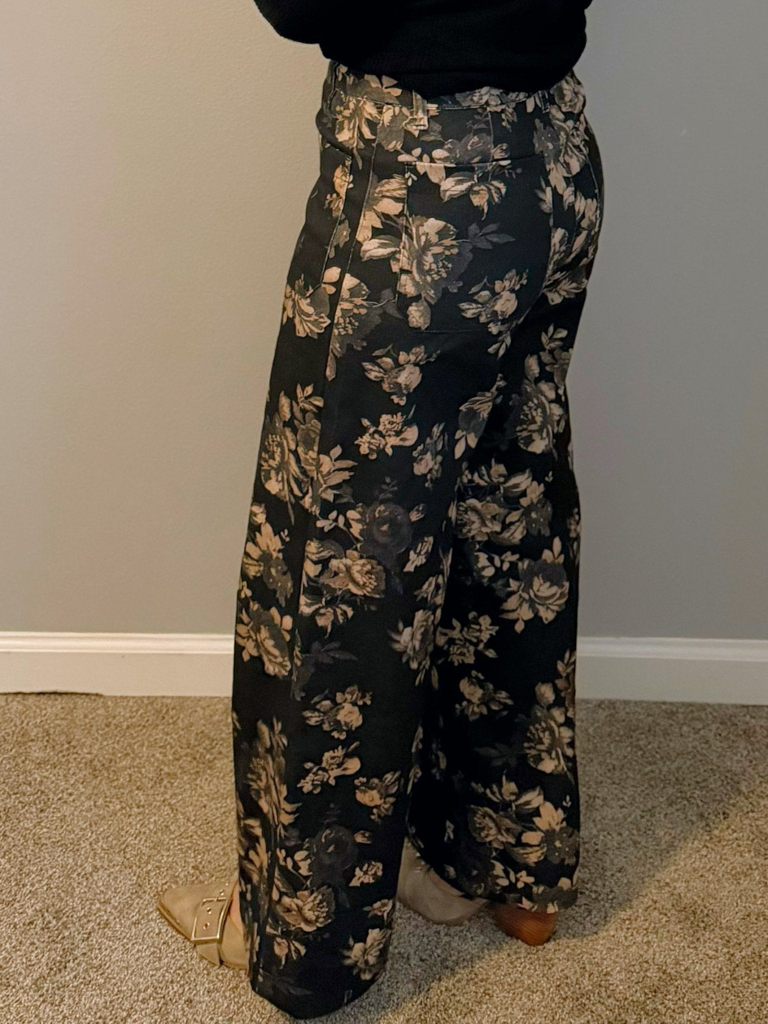 Midnight Garden Floral Pants - Jessi Jayne Boutique