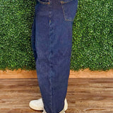 Risen Ribbed Textured Ease Barrel Jeans - Jessi Jayne Boutique