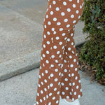 Brown Polka Dot Flare Pants - Jessi Jayne Boutique