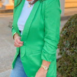 Power Play Green Blazer - Jessi Jayne Boutique