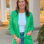 Power Play Green Blazer - Jessi Jayne Boutique