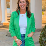 Power Play Green Blazer - Jessi Jayne Boutique