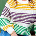 Mardi Stripe Raglan Sweater Top - Jessi Jayne Boutique